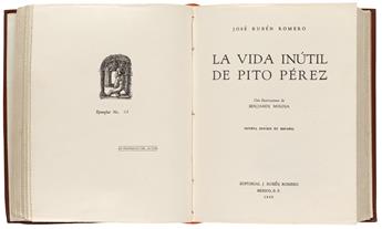 (MEXICAN ART / MOLINA, BENJAMIN; artist.) Romero, J. Rubén. La Vida Inútil de Pito Pérez.